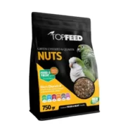 غذای پرندگان تاپ فید مدل طوطی گرینچیک و کواکر کد 01Nuts وزن 750 گرم